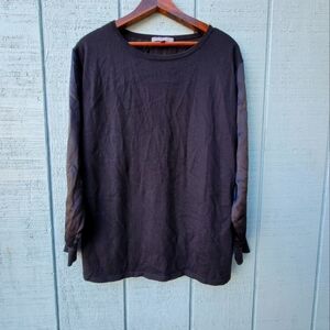 Neiman Marcus The Cashmere Collection Silk Cashmere Sweater size S Black